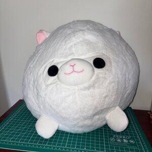 NEW- Takashoji White Fluffy Round Sheep Plush